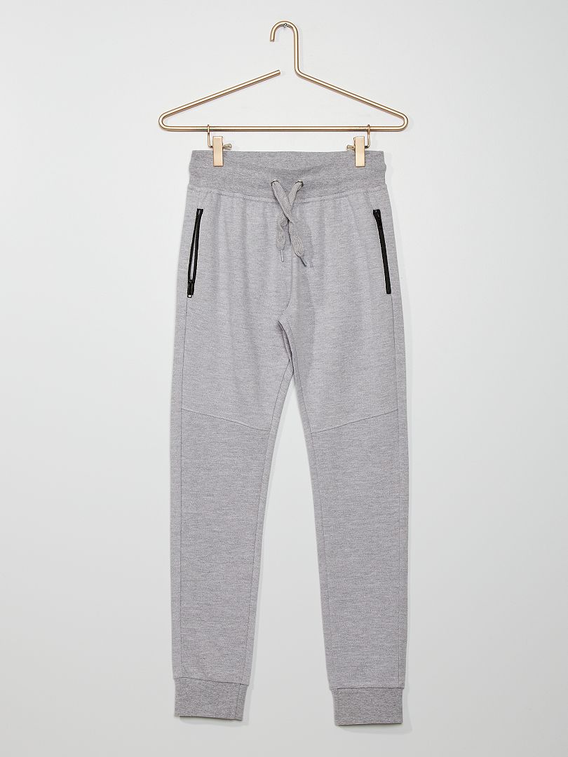 Pantalón de jogging con bolsillos gris - Kiabi