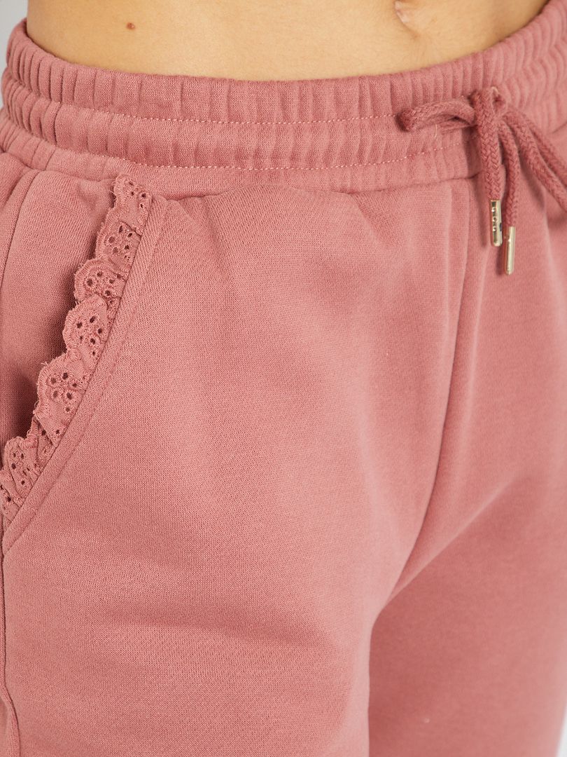 Pantalón de jogging con bordado - ROSA - Kiabi - 15.00€