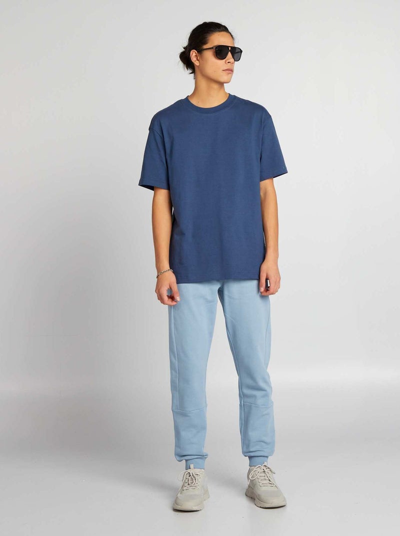 Pantalón de jogging con detalles a contraste AZUL - Kiabi