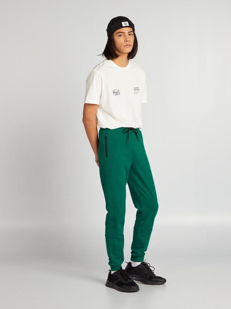 Pantalón de jogging con detalles a contraste VERDE - Kiabi