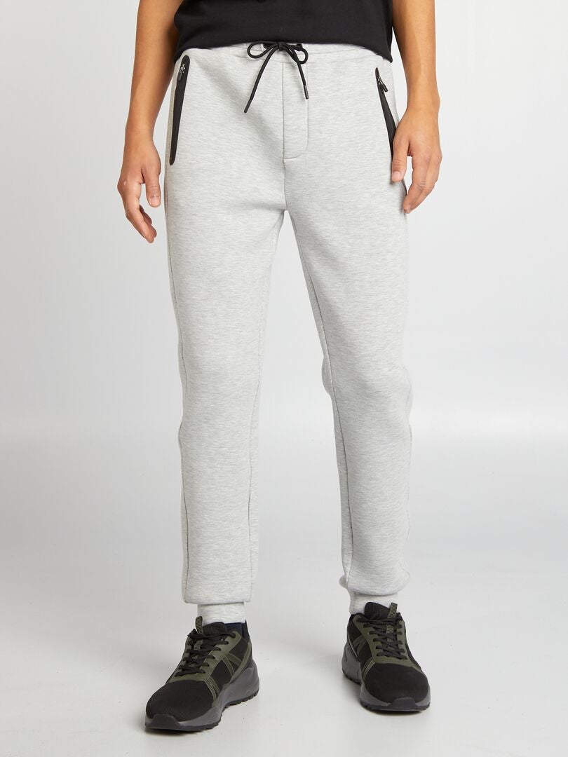 Pantalón de jogging con detalles con contraste GRIS - Kiabi