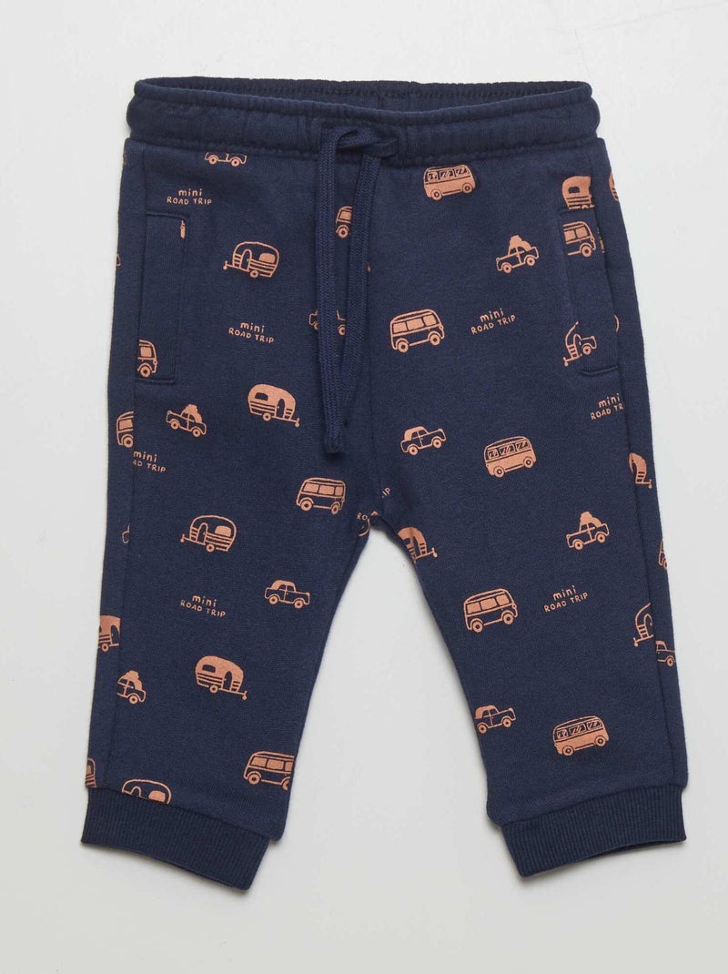 Pantalón de jogging con estampado AZUL - Kiabi