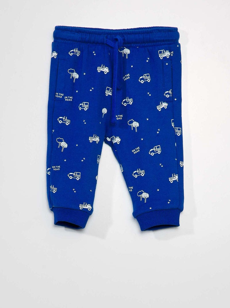 Pantalón de jogging con estampado AZUL - Kiabi