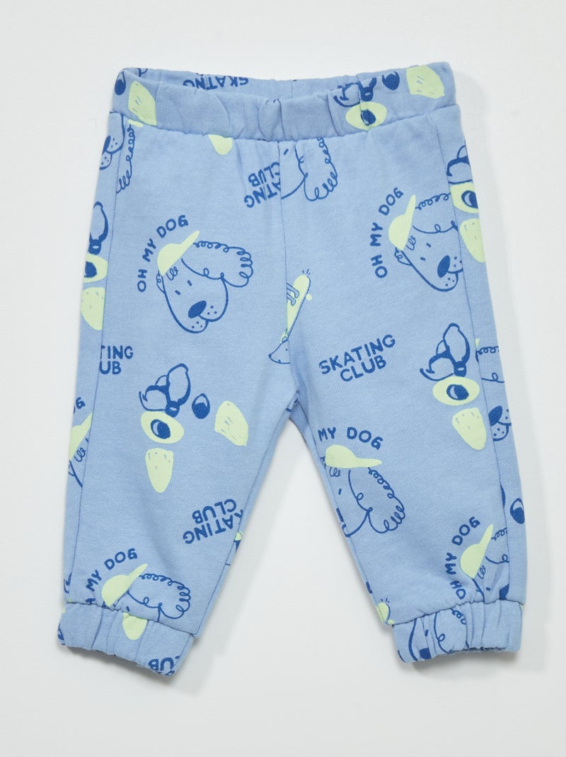 Pantalón de jogging con estampado AZUL - Kiabi