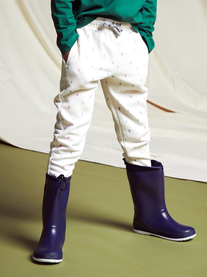 Pantalón de jogging con estampado BEIGE - Kiabi