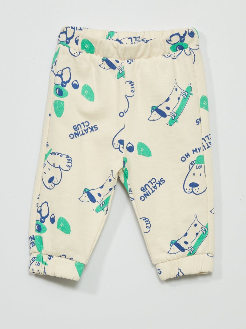 Pantalón de jogging con estampado BLANCO - Kiabi