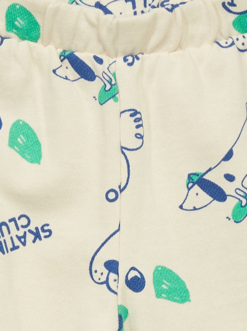 Pantalón de jogging con estampado BLANCO - Kiabi