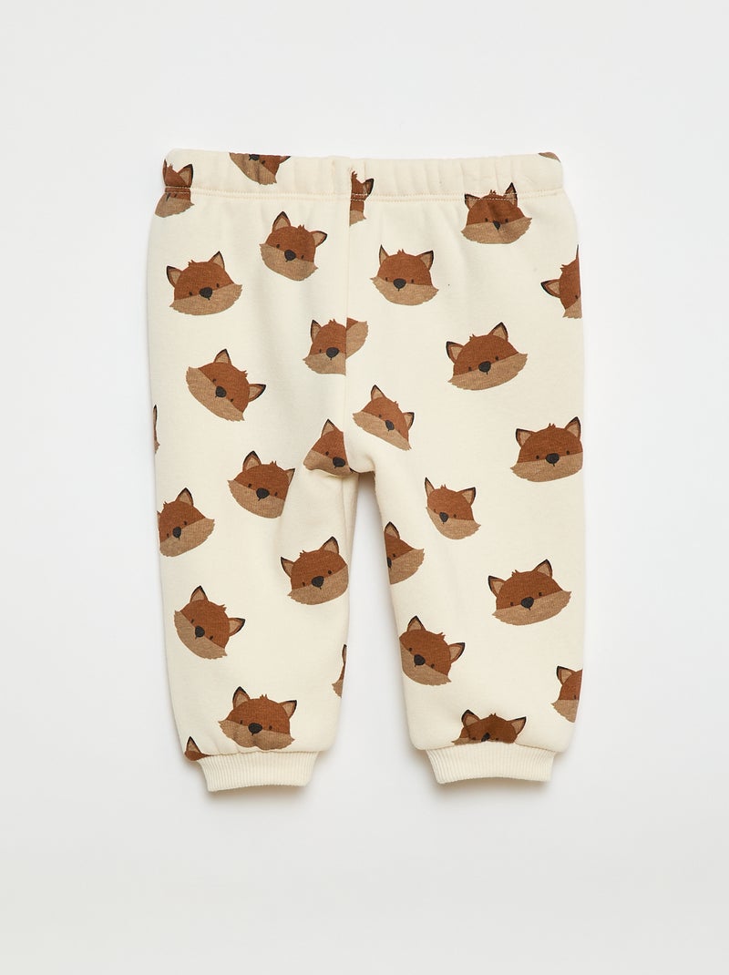 Pantalón de jogging con estampado de animales Blanco - Kiabi