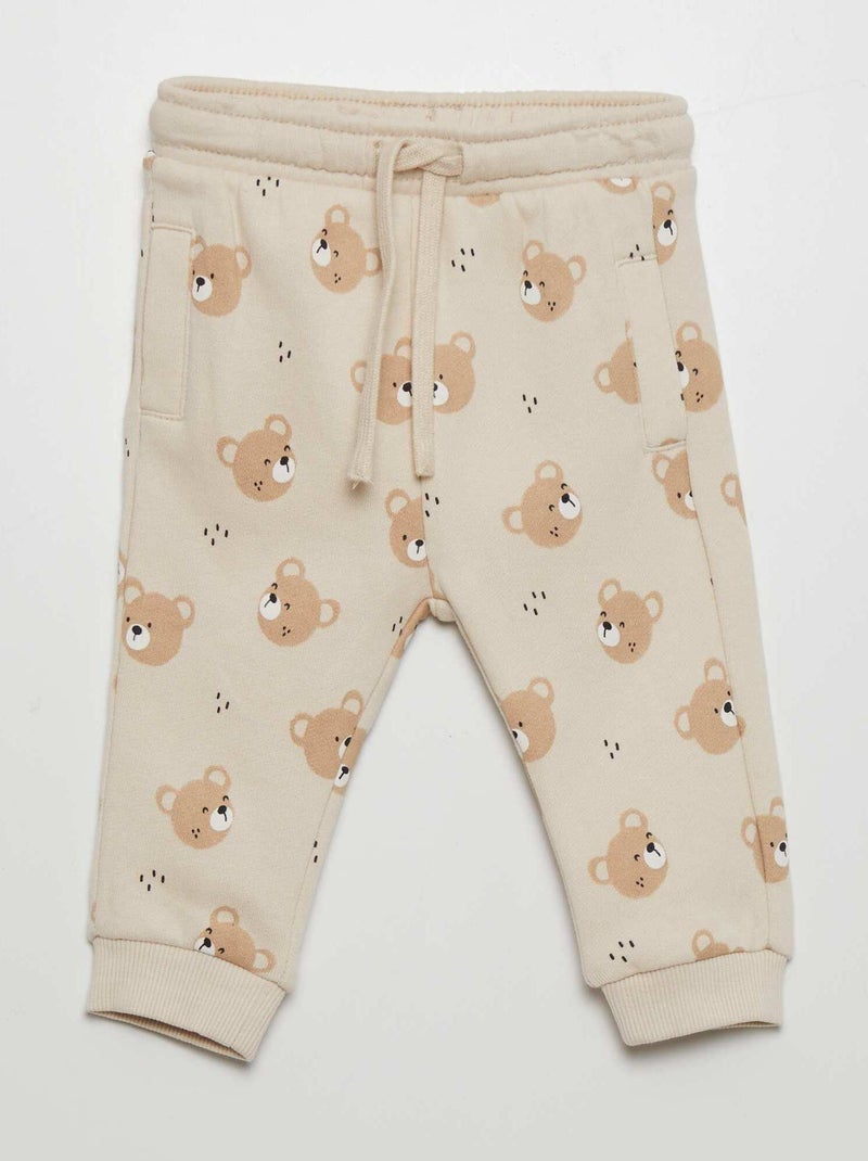 Pantalón de jogging con estampado GRIS - Kiabi