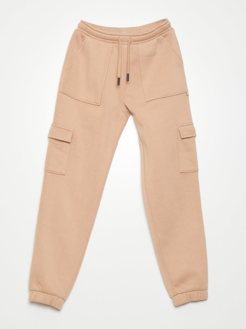 Pantalón de jogging con forma cargo BEIGE - Kiabi