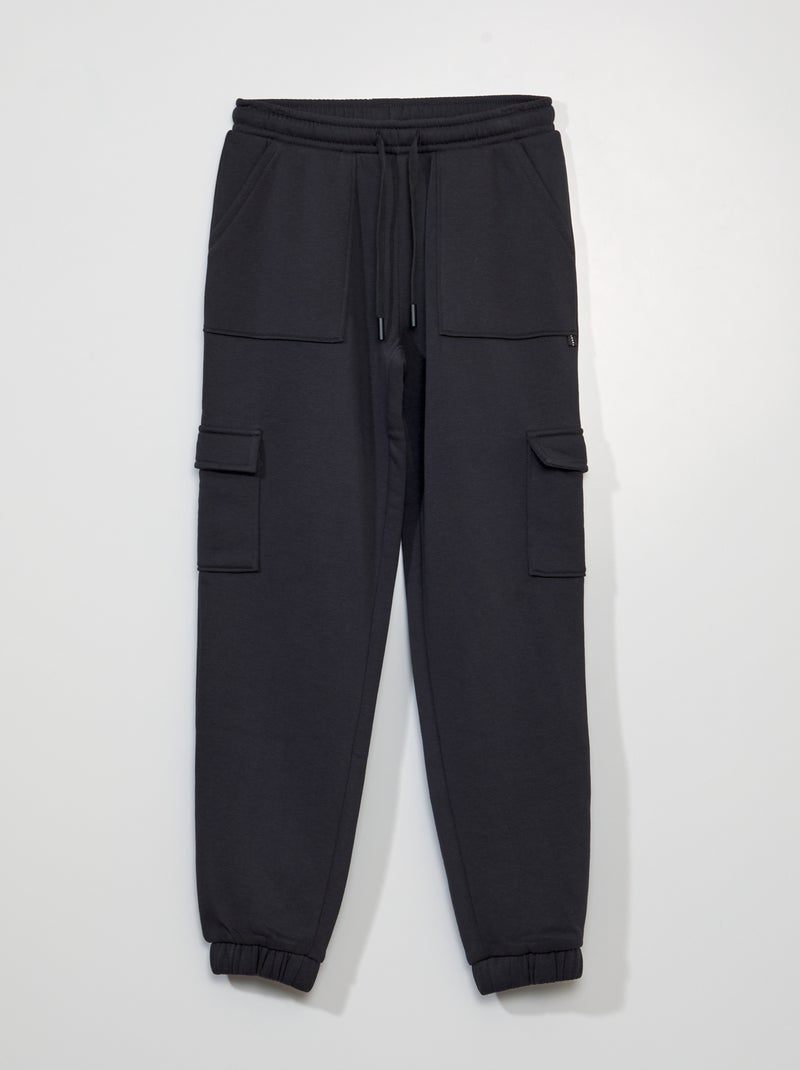 Pantalón de jogging con forma cargo NEGRO - Kiabi