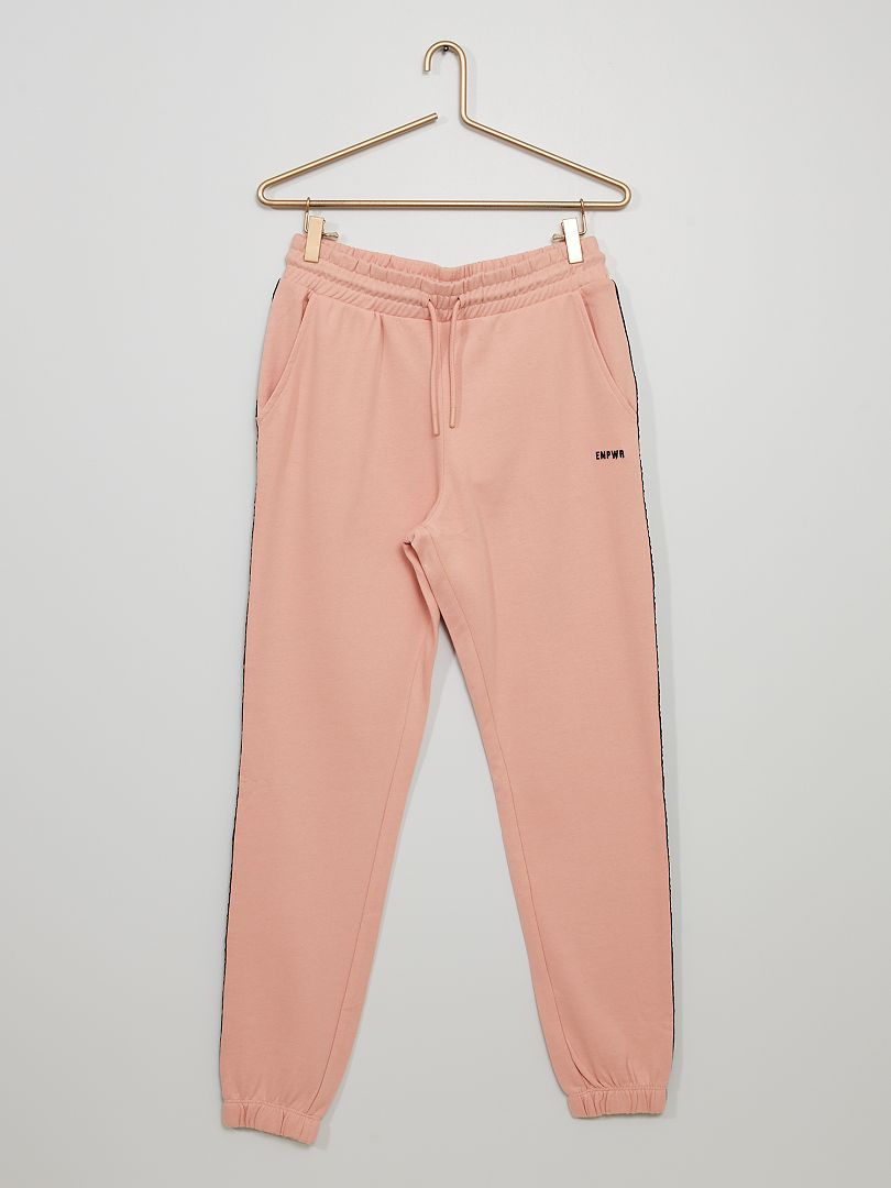 Pantalón de jogging con franja estampada ROSA - Kiabi