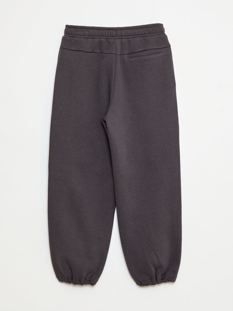 Pantalón de jogging con inscripción bordada Negro - Kiabi