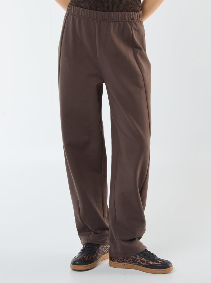 Pantalón de jogging corte barrel Marron - Kiabi