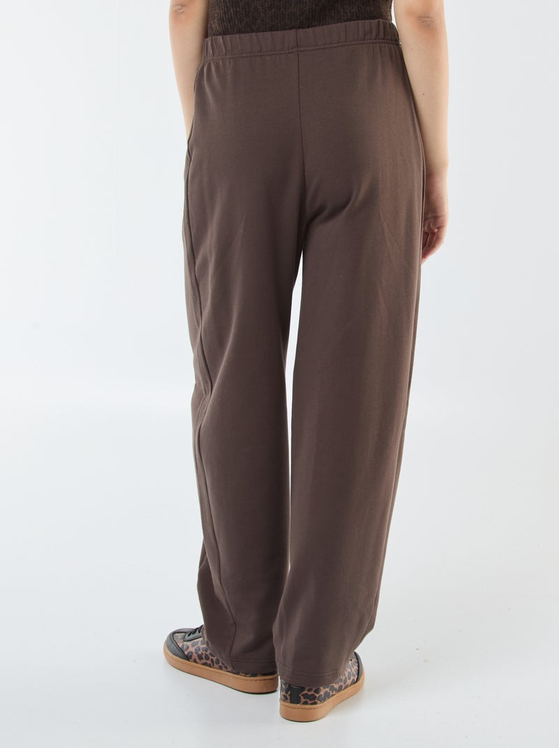 Pantalón de jogging corte barrel Marron - Kiabi