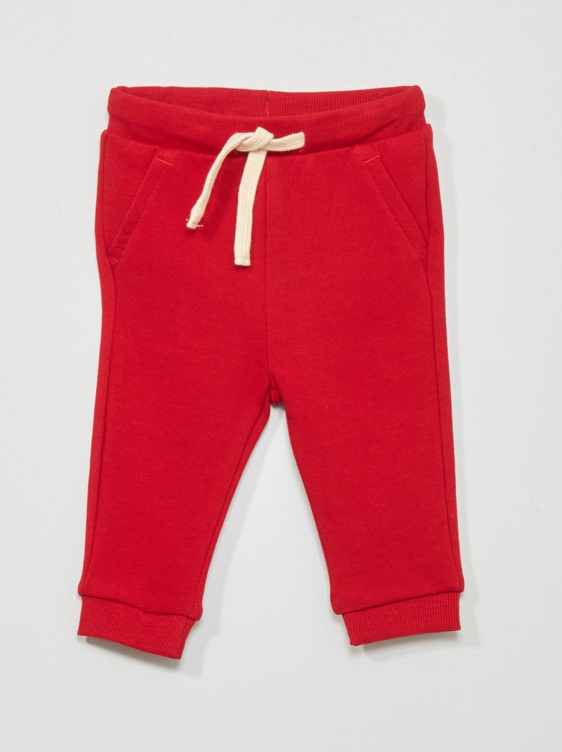 Pantalón de jogging de algodón - Unisex ROJO - Kiabi