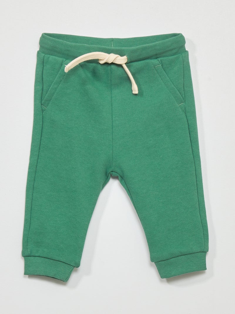 Pantalón de jogging de algodón - Unisex verde - Kiabi
