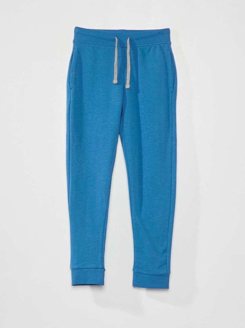 Pantalón de jogging de algodón liso AZUL DE DELFT - Kiabi