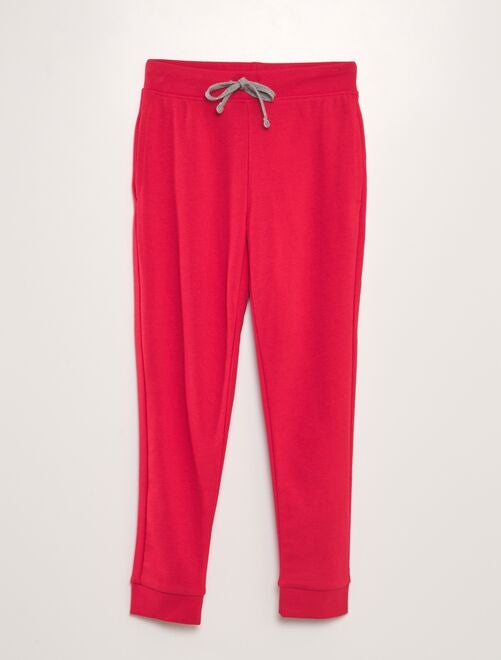 Pantalón de chándal de tela stretch rojo niño