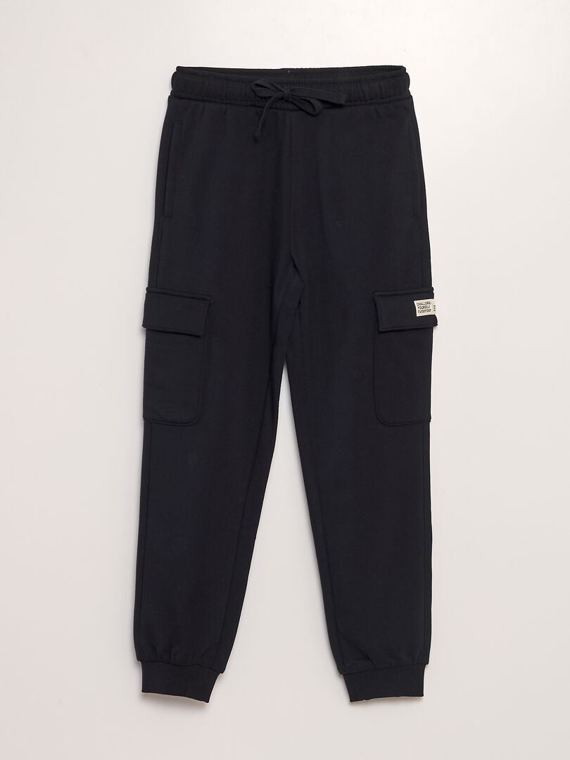 Pantalón de jogging de chándal con bolsillos negro - Kiabi