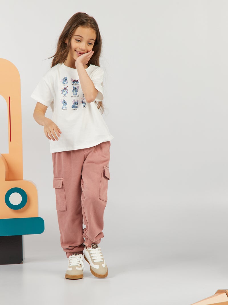 Pantalón de jogging de chándal con bolsillos ROSA - Kiabi