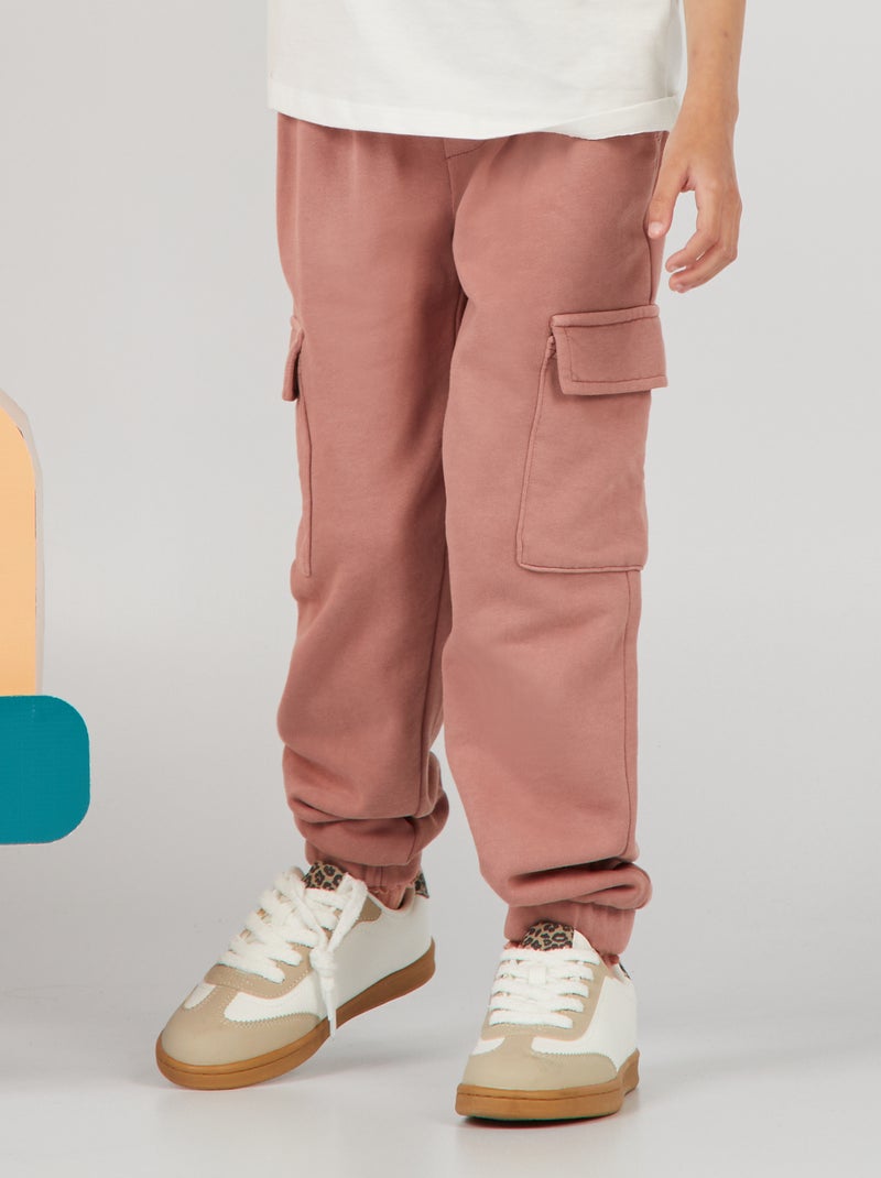 Pantalón de jogging de chándal con bolsillos ROSA - Kiabi