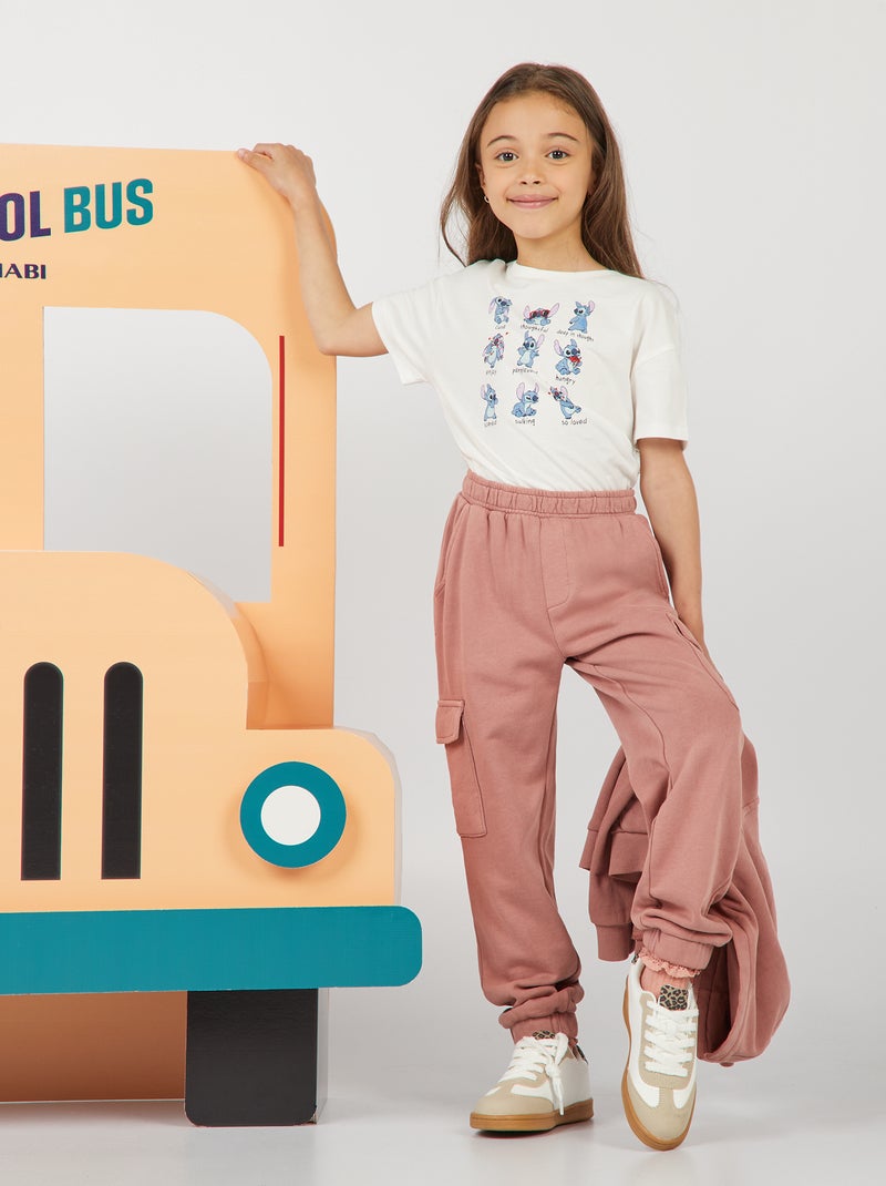 Pantalón de jogging de chándal con bolsillos ROSA - Kiabi