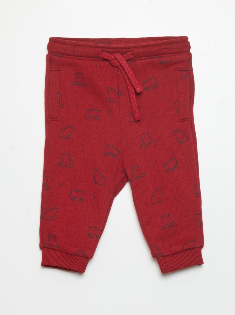 Pantalón de jogging de chándal ROJO - Kiabi