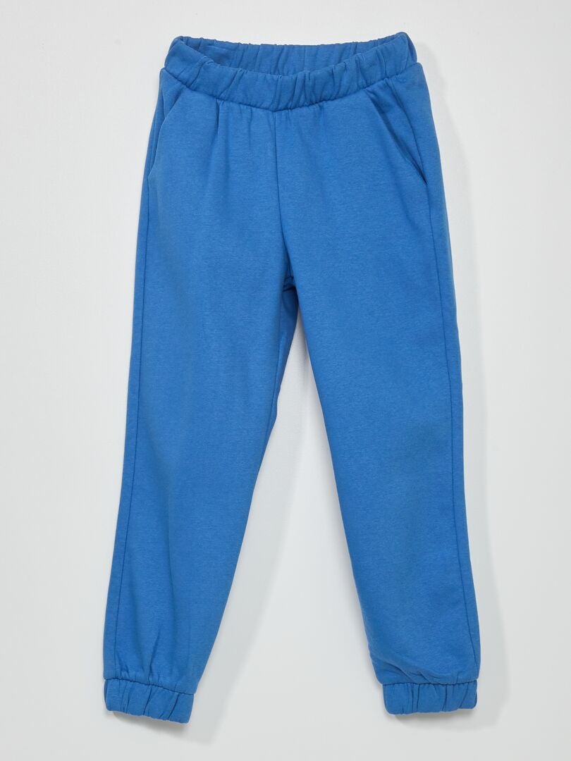 Pantalón de jogging de felpa azul zafiro - Kiabi