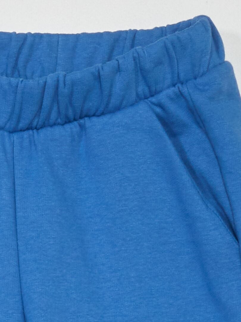 Pantalón de jogging de felpa azul zafiro - Kiabi