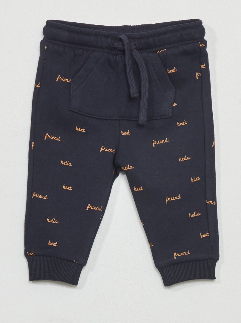 Pantalón de jogging de felpa AZUL - Kiabi