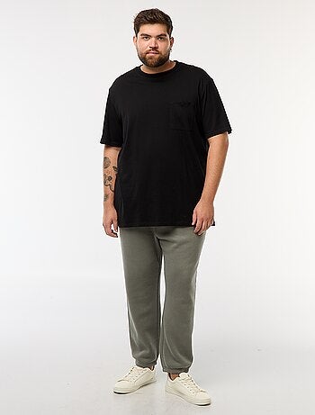 Pantalón de jogging de felpa cálida con bolsillos