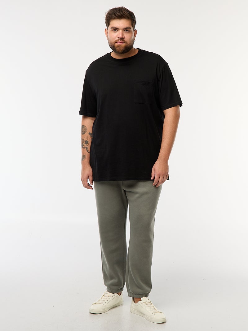 Pantalón de jogging de felpa cálida con bolsillos Verde - Kiabi