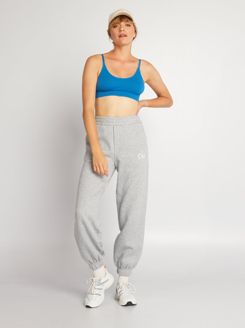 Pantalón de jogging de felpa Gris - Kiabi