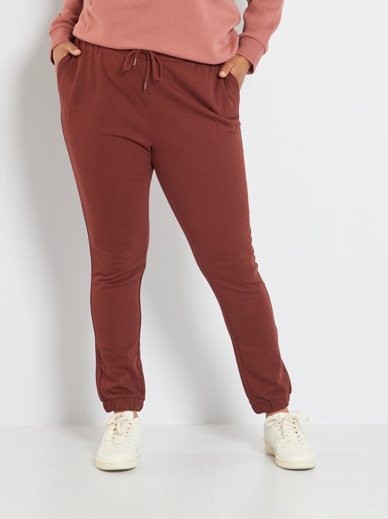 Pantalón de jogging de felpa MARRON - Kiabi