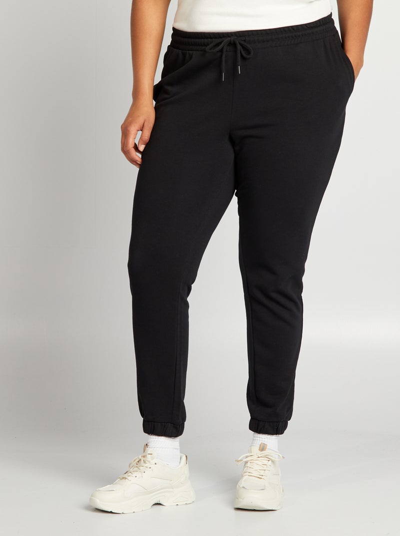 Pantalón de jogging de felpa NEGRO - Kiabi