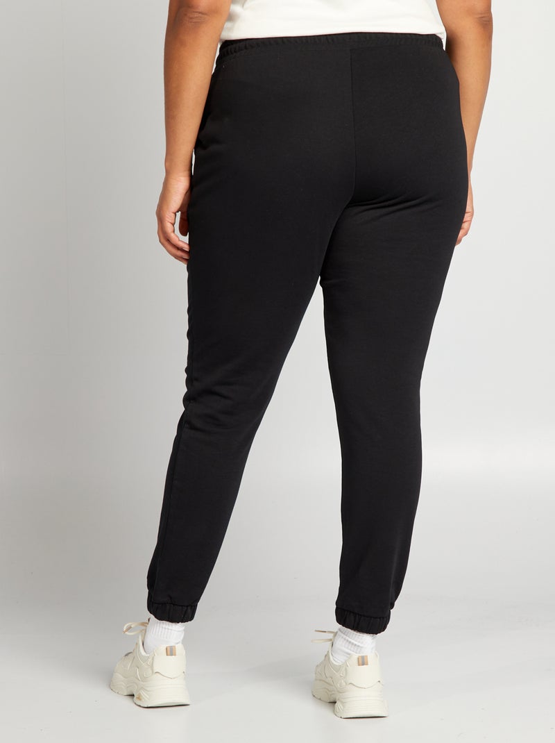 Pantalón de jogging de felpa NEGRO - Kiabi