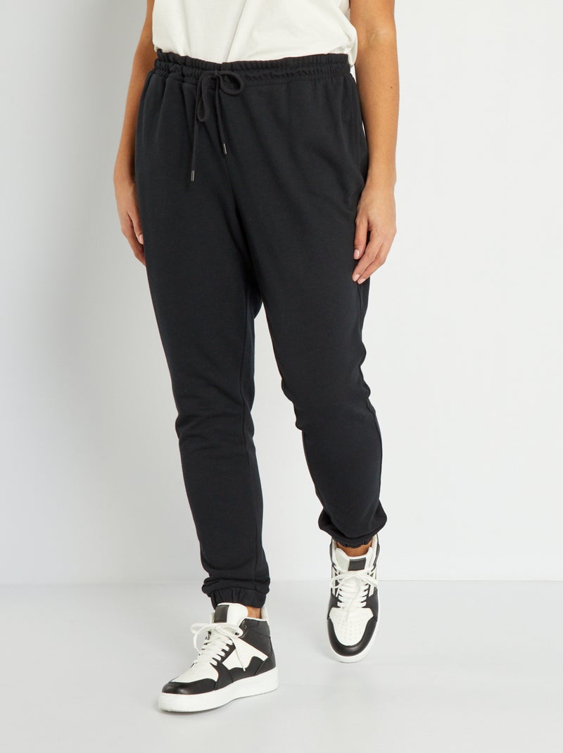 Pantalón de jogging de felpa negro - Kiabi