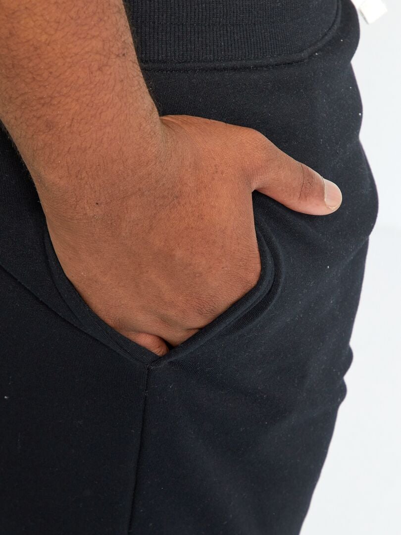 Pantalón de jogging de felpa Negro - Kiabi
