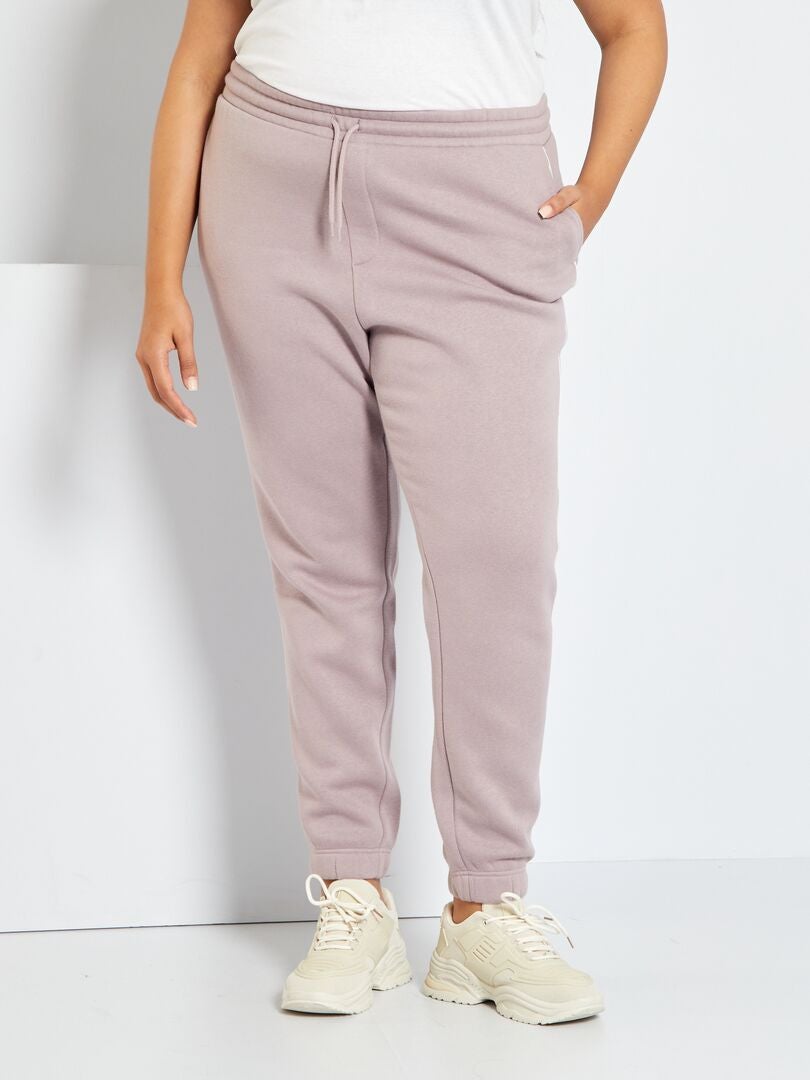 Pantalón de jogging felpa - rosa gris - Kiabi - 18.00€