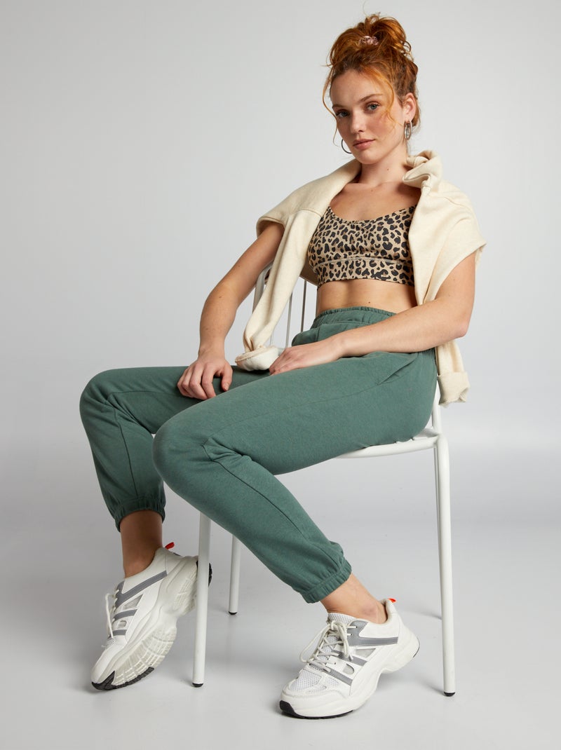 Pantalón de jogging de felpa VERDE - Kiabi