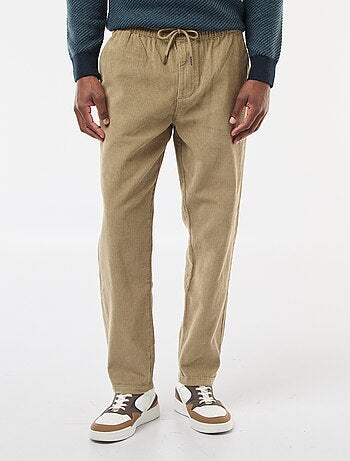 Pantalón de jogging de pana liso