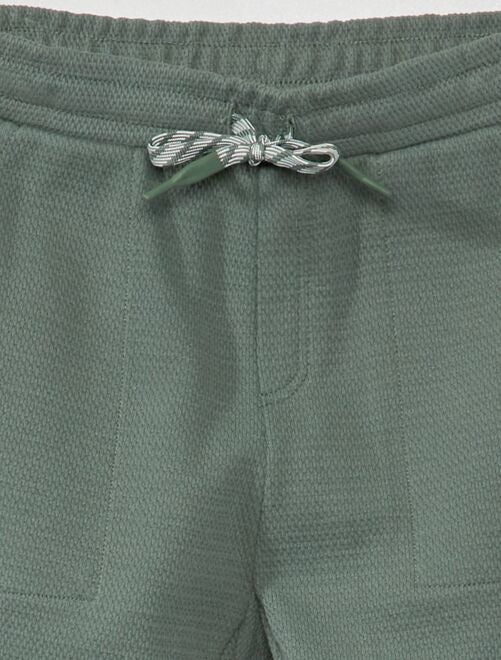 Pantalón de jogging de piqué de algodón - Corte más ajustado - Kiabi