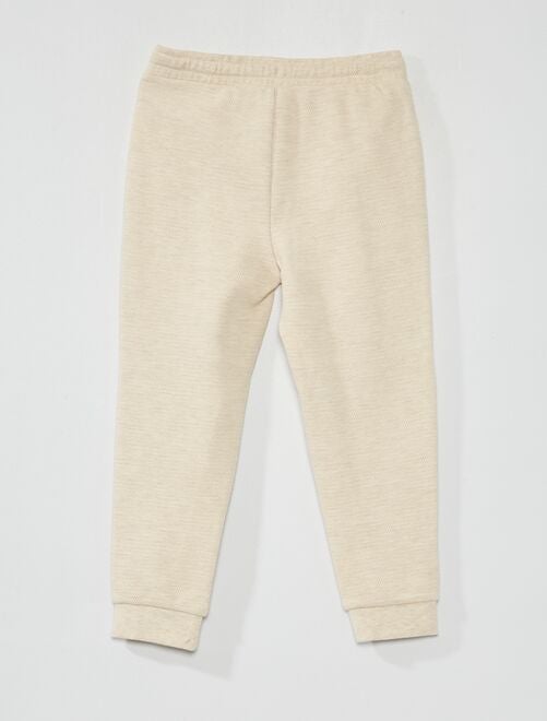 Pantalón de jogging de piqué de algodón - Corte más cómodo - Kiabi