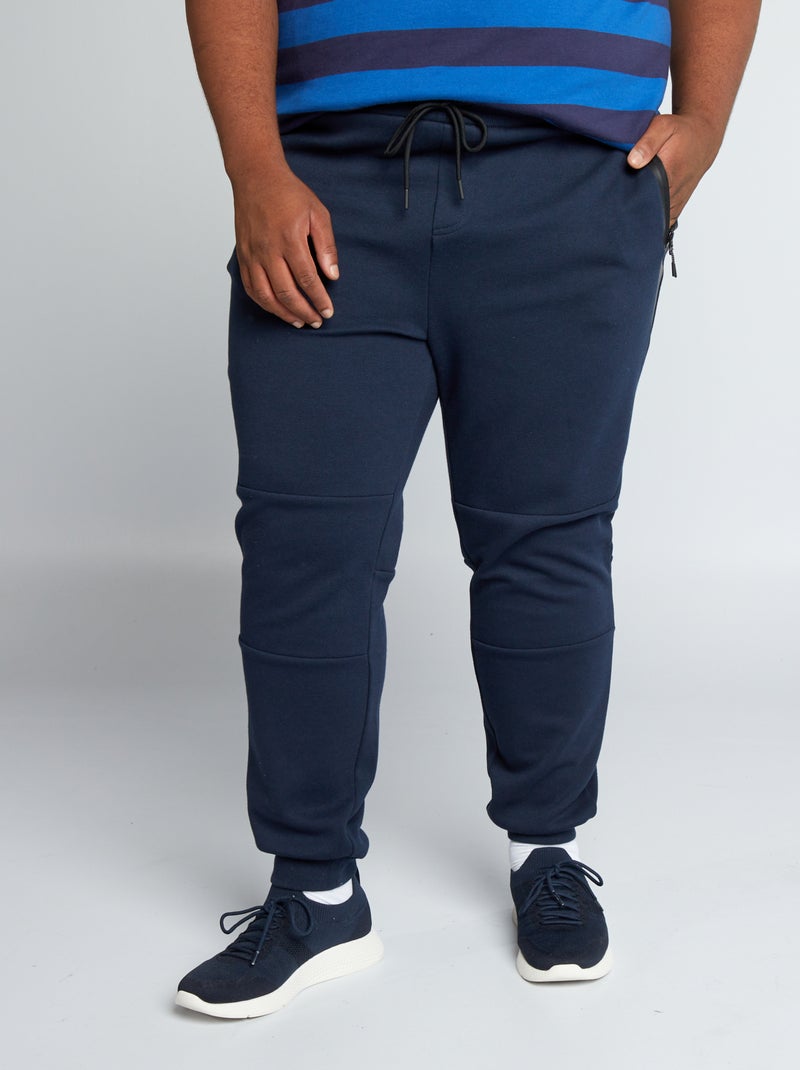 Pantalón de jogging de piqué de algodón AZUL - Kiabi