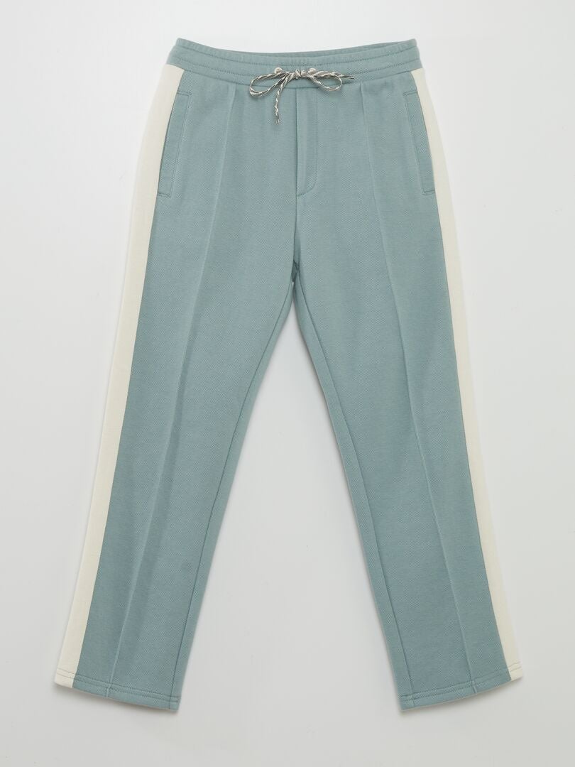 Pantalón de jogging de piqué de algodón azul - Kiabi