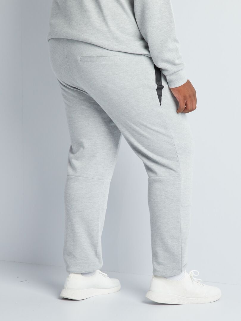 Pantalón de jogging de piqué de algodón GRIS - Kiabi