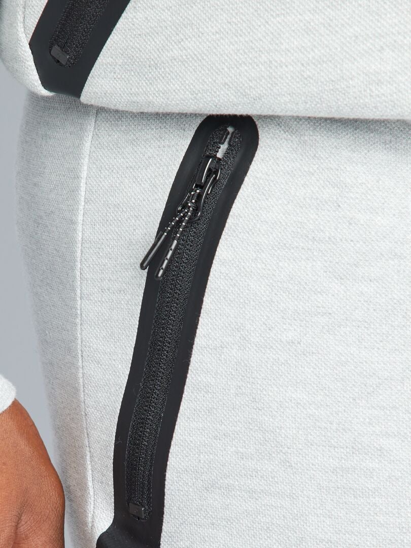 Pantalón de jogging de piqué de algodón GRIS - Kiabi