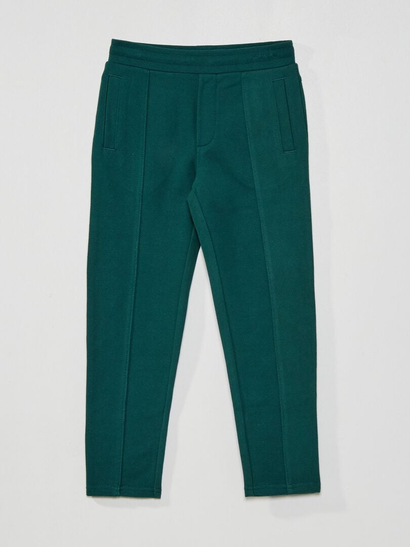 Pantalón de jogging de sarga verde gris - Kiabi