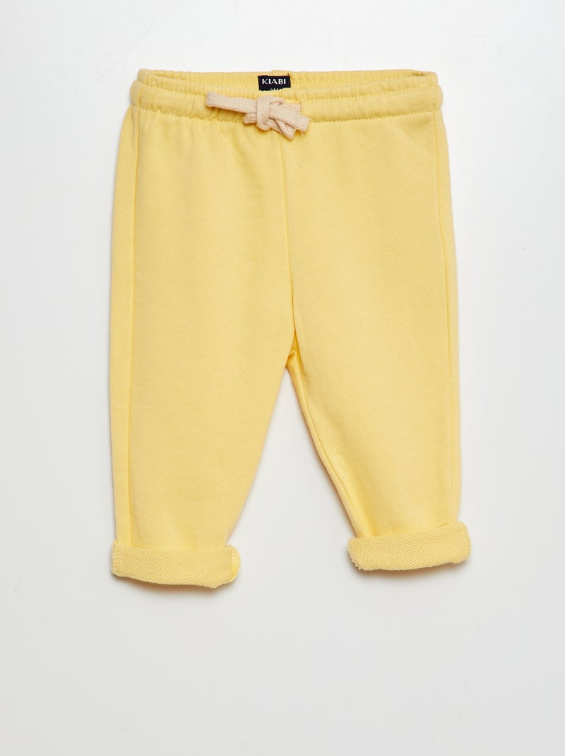 Pantalón de jogging de tejido de chándal AMARILLO - Kiabi